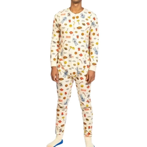 Arborist Thermal Onesie Pajamas Size Small Canadian Print Waffle - Picture 12 of 12